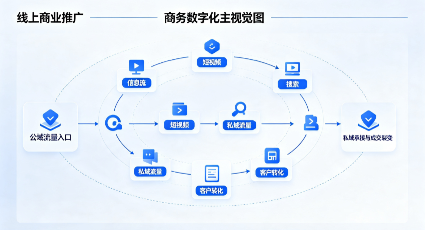 个旧市线上商业推广怎么做？全域流量闭环搭建与低成本转化实战指南